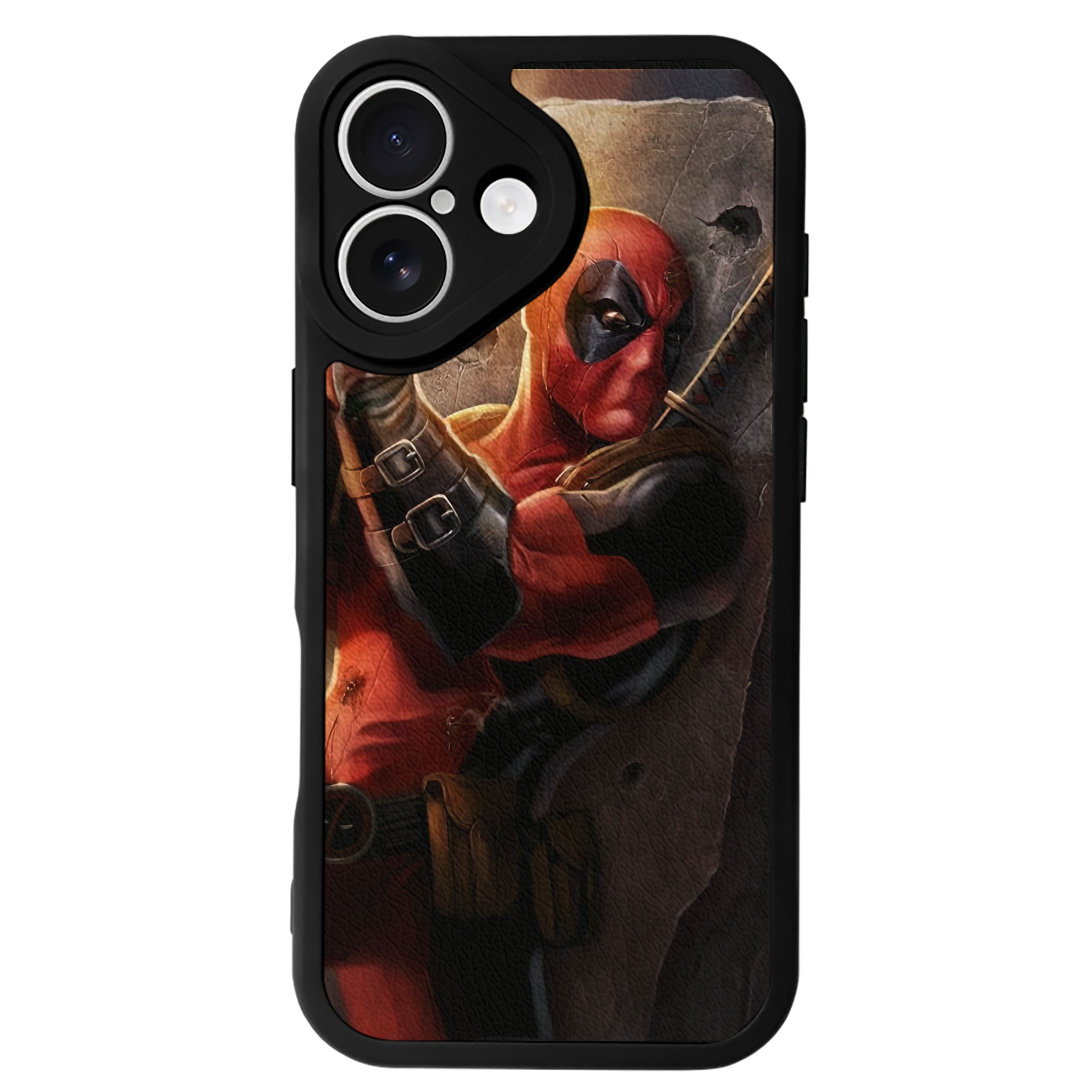 （画像用） Deadpool デッドプール 【iPhone 16シリーズ対応】シリコンスマホケース（レザー調） 材質：シリコン